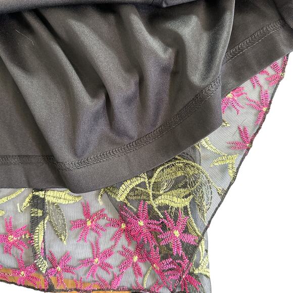 Lulu’s NEW Divine Delight Floral Embroidered Lace Maxi Dress Black Pink Green XS - Picture 9 of 16